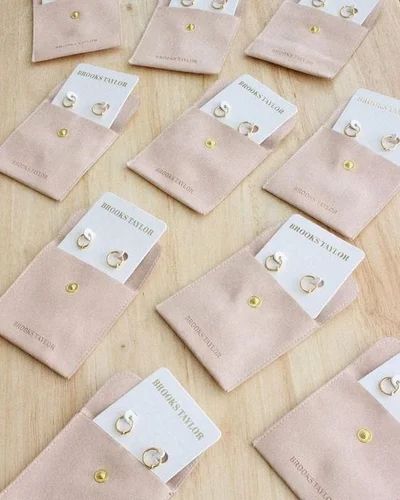 Micro White Pu Rexine Jewellery pouch
