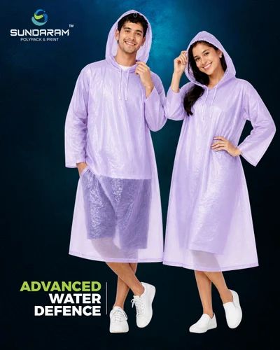 Free Size PE Unisex Rain Poncho