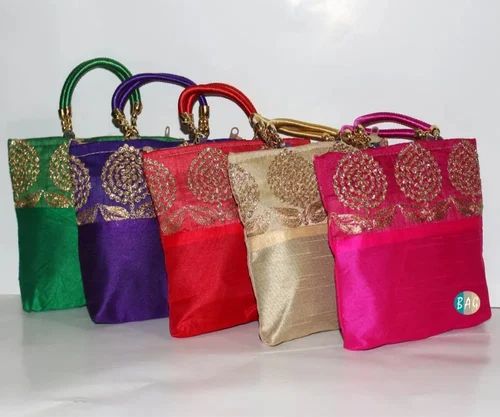 Cotton Printed Silk Hand Bags