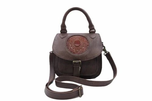 Flower Embossed Sling Bag