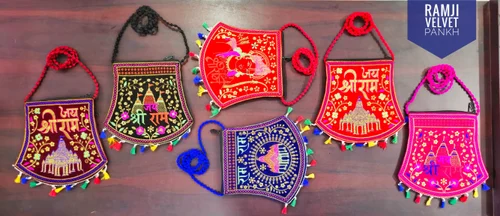 Cotton Colorful Ramji Farda Shape Side Bag