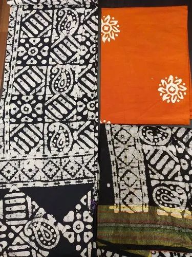 Dhinakaran Pure Cotton Batik Print Dress Material