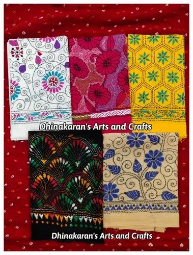 Cotton Kanthawork Blouse Piece