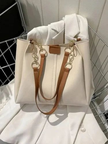 Leather Plain Designer Ladies Handbag