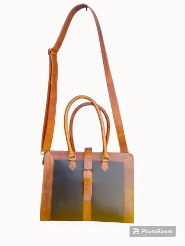 Brown Leather Ladies Hand Bag