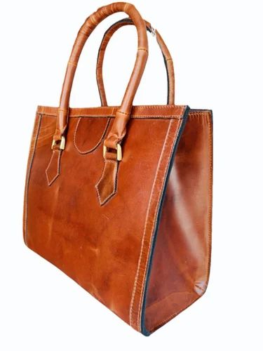 Fashionable Brown Ladies Leather Handbags