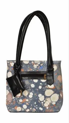Printed Leather Hand Bag