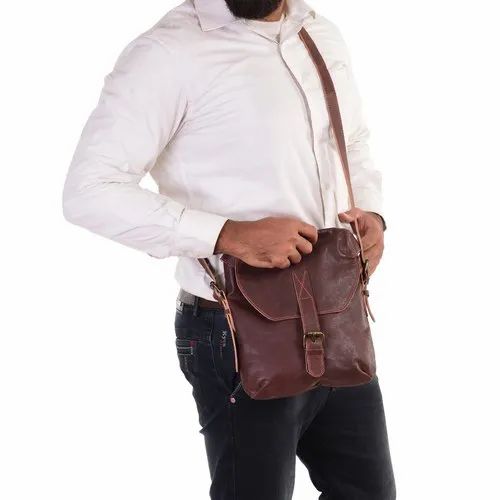 Genuine Leather Unisex Crossbody Bag for Men's and Women's Ladies Shoulder Sling Bag Tote Bag Purse