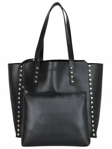 Pu Leather Bag in Bag shoulder bag Black