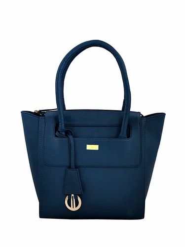 Yelloe Texture Color Hand Bag With Big Size Zip Compartments