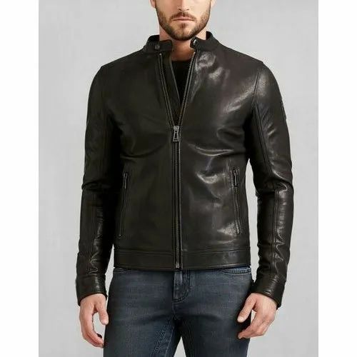 Black Round Leather Jacket