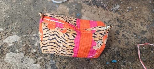 Unisex Cotton Quilted Cosmetic Bag Toiletries Set Of 3 pc