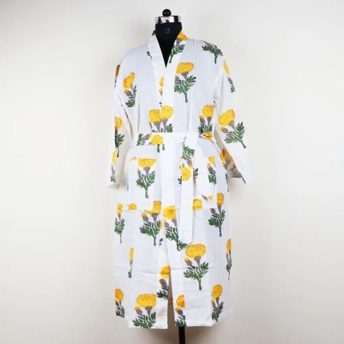 Cotton Women Kimono Gown For Formal Wear