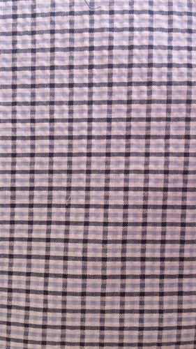 Custom Cotton Checked Seer Sucker Fabric, GSM: 100-150 GSM