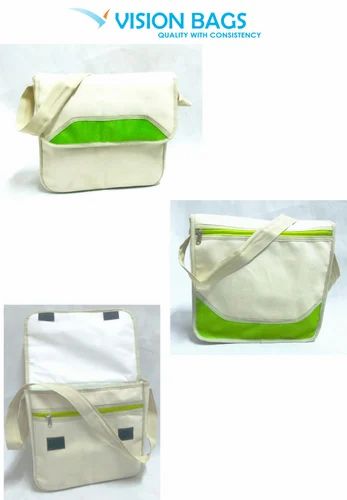 Green Shading Cotton Sling Bag