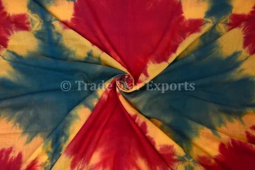 Enthic Multicolors Tie Dye Shibori Cotton Fabric, GSM: 80