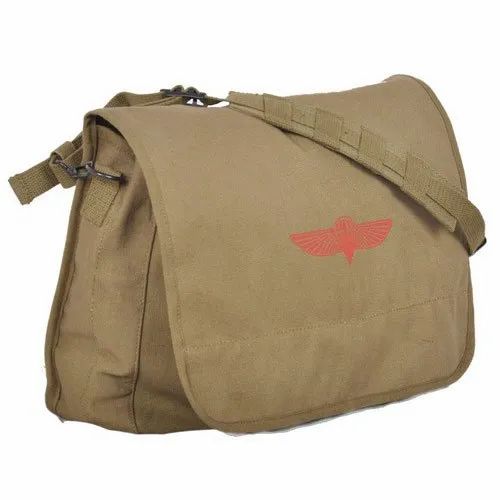 Cotton Canvas Israeli Paratrooper Shoulder Bag