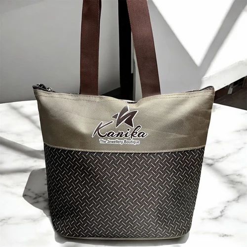 Nylon Grey Ladies Hand Bag
