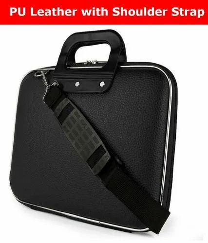 Black Leather PU Laptop Bag for Personal