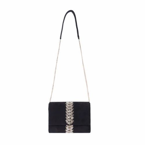 Black Velvet Sling Bag
