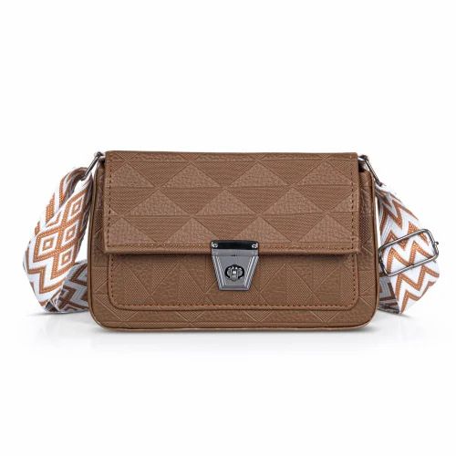 Tan PU Leather Ladies Satchel Bags