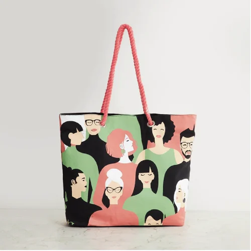 Multicolor Cotton Canvas Printed Tote Bags