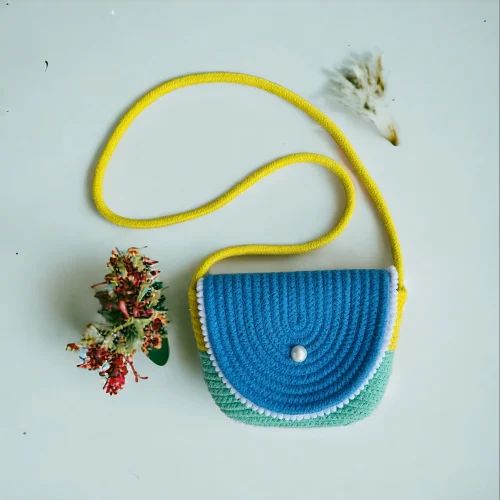 Cotton Cross Body Casual Sling Bag for Women Zip Closure with Flap for Everyday Use (9x6.5x2.5 inch)