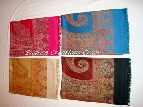 Multicolor Polyester Jacquard Stoles