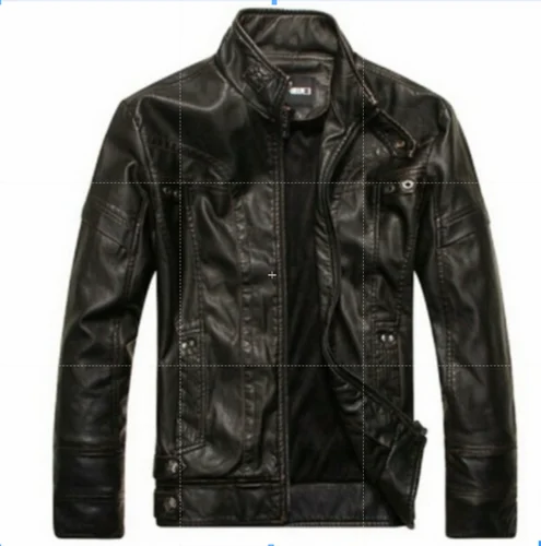 Mens Leather Bomber Jacket