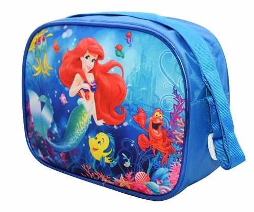 Polyester Blue (Base) Asera Kids Birthday Return Gifts Sling Bag Picnic Bags