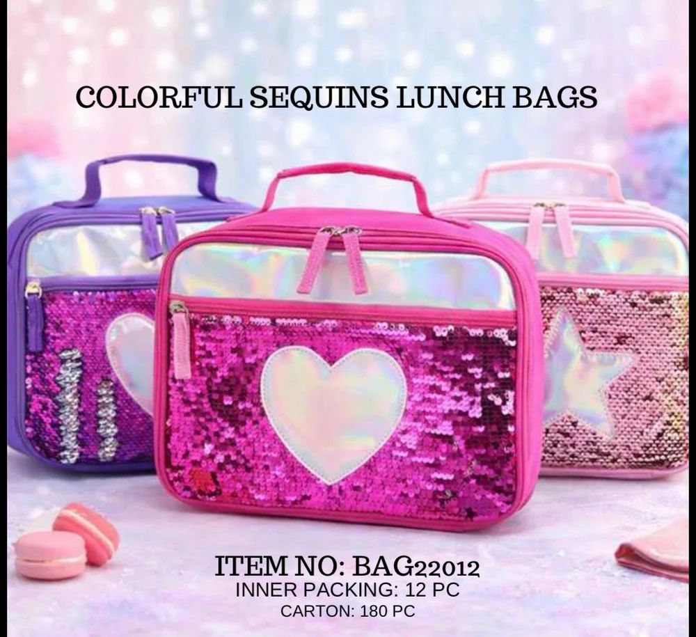 Sequins lunch bag