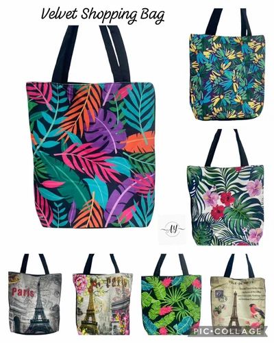 Velvet Shopping Bag