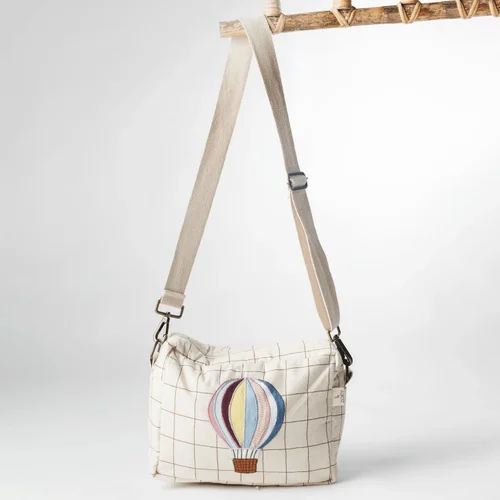 Off White Printed Organic Cotton Shoulder Bags, Capacity: 10 KG