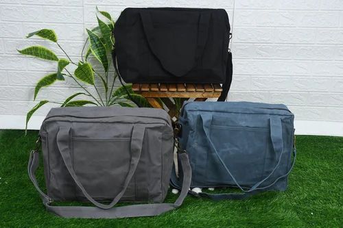 Handled Black Cotton Shoulder Bags, Capacity: 3 KG