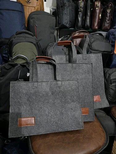 Dark gray Felt Fabric Bags, For Welcome kitt