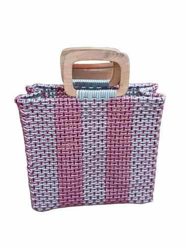 Pink Plastic Hand Bag