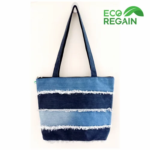 AVOX& EASTMEN Multicolor Denim Hand Bags, For Shopping