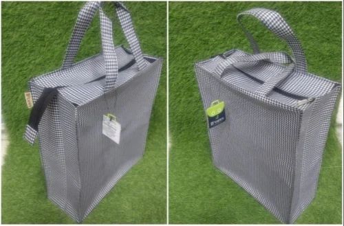 Rexine Plain WHITE CHECK HAND BAG, For Office