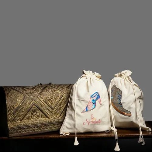 Handloom Cotton Sailor Shoe Bag