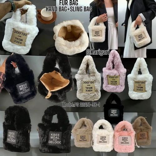 Ladies Fur Hand bags