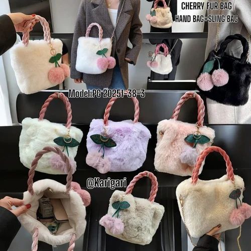 CHERRY FUR BAG