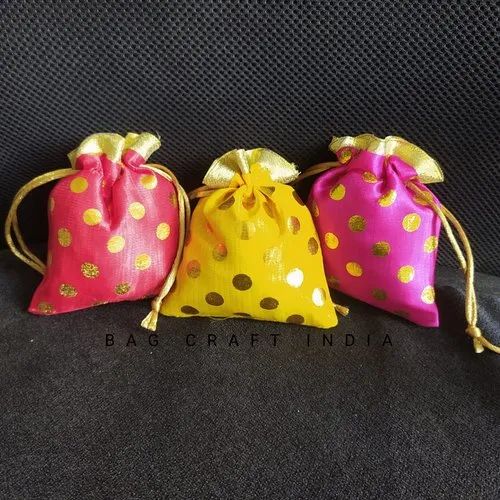 Silk Packaging Bags Polka Dot Potli Bag (PB1981302)