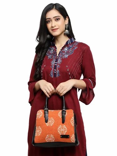 Spice Art Orange SA - 423C Durrie PU Leather Shoulder Handbags, Size: 10.5 X 4.5 X 9.5 Inch