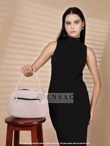 Cotton ENSAC Women Printed Fabric Handbag Trendy Shoulder Bag for Daily Use