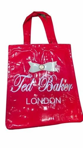 Red Nylon Girls Hand Bag