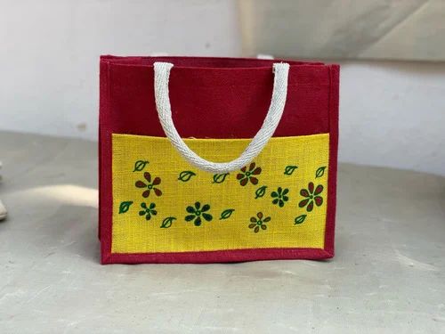 Jute Yellow(Base) Handmade Ladies Purse