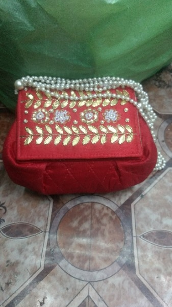 Handmade Embroidery Work On Handbag