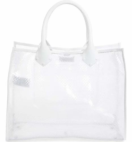 White PVC Hand Bag