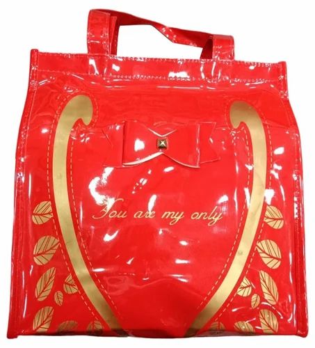 Red Ladies PVC Hand Bag