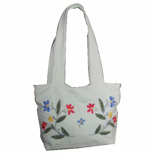 Embroidered Linen Bag